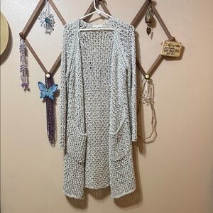 Reborn J Open-Knit Cardigan